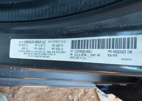 2014 Chrysler 200 Touring z USA, uszkodzony, nr VIN 1C3CCBBG9EN186811